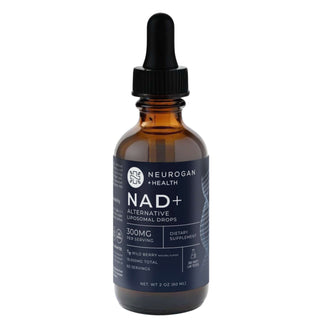 NAD+ Alternative Liposomal Drops by Neurogan, 300mg per serving, dietary supplement in a dropper bottle.
