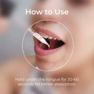 How to use NAD+ Alternative Liposomal Drops: Hold under tongue for 30-60 seconds for better absorption.