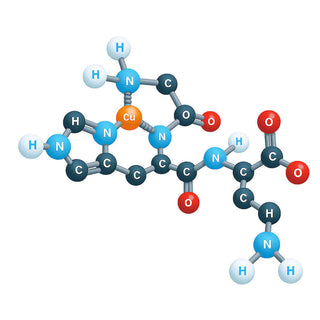 Illustration of a molecular structure featuring copper (Cu) and various atoms like hydrogen (H), carbon (C), and oxygen (O).
