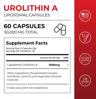 Cápsulas de urolitina A liposomal