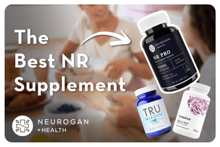 Comparing the top NR supplement brands. Text: The best NR Supplement