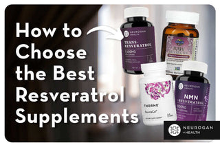 Guidance on selecting top resveratrol supplements, featuring various product bottles.