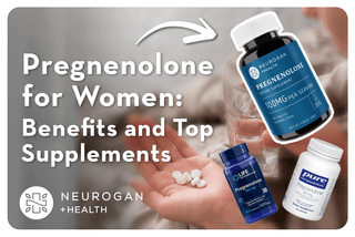 Woman holding capsules with Pregnenolone supplement best options