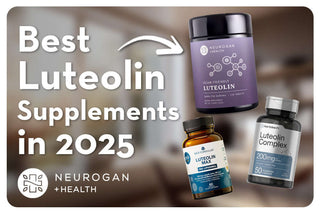 Luteolin supplements from top brands. Text: Best Luteolin Supplements 