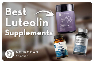 Luteolin supplements from top brands. Text: Best Luteolin Supplements 