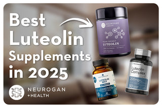 Luteolin supplements from top brands. Text: Best Luteolin Supplements 