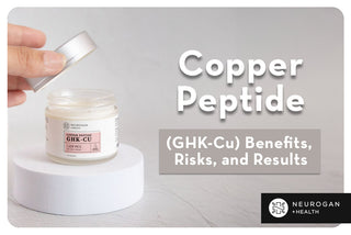 Opening a jar of Neurogan HEalth skincare. Text: Copper Peptide Benefits, Risks, and Results