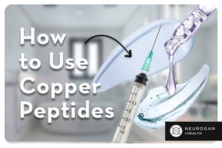 Different types of copper peptides. Text: How to use Copper Peptides