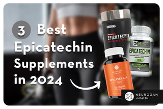 woman working out in the gym. text: 3 best epicatechin supplements in 2024