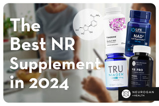 Comparing the top NR supplement brands. Text: The best NR Supplement in 2024