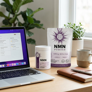 Outline of an hourglass, symbolizing NMN supplements for NAD+ production and energy metabolism.