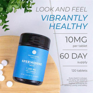 Spermidine Tablets 1200MG for cellular health and metabolism support in a 120 count bottle.