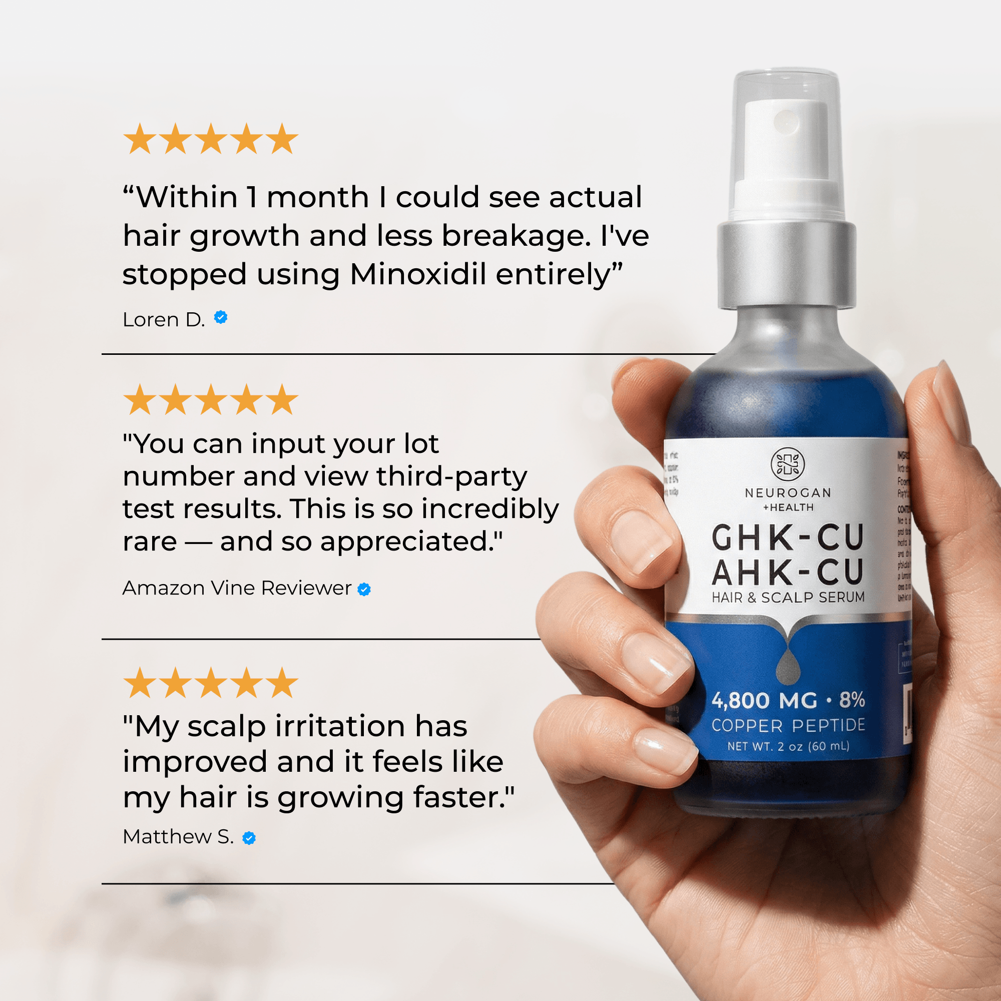 AHK-CU + GHK-Cu Hair Serum Pro 4800mg | Hair Growth | Neurogan AHK-CU + GHK-Cu Hair Serum Pro 4800mg | Hair Growth | Neurogan
