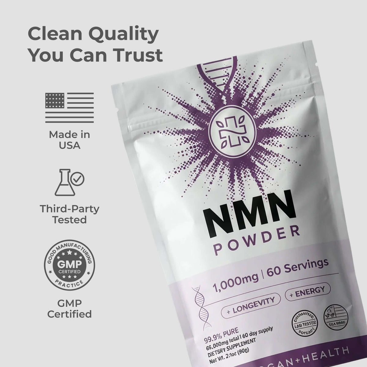 Pure NMN Powder (Nicotinamide Mononucleotide) | 60g – Neurogan Health