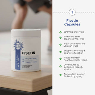 The Cognition Stack Fisetin Capsules for brain health support, memory enhancement, and healthy aging.