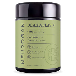 Neurogan Pure Deazaflavin 9,000mg bottle,150 vegan capsules, research-grade.
