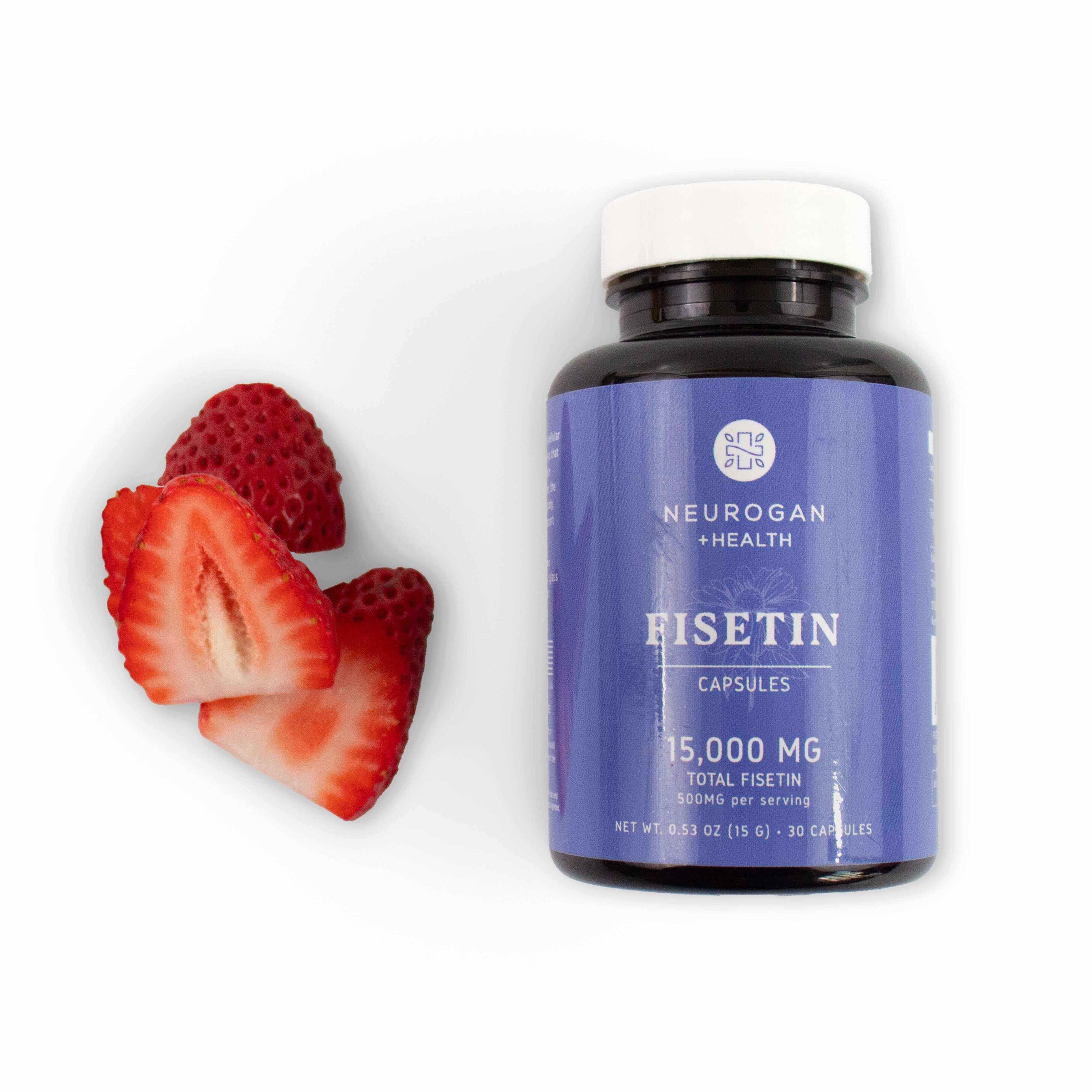 Fisetin Capsules | 500mg Per Capsule | Pure Strawberry Flavinoid
