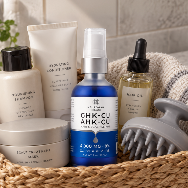 Hair Serum Pro next to other hair care products