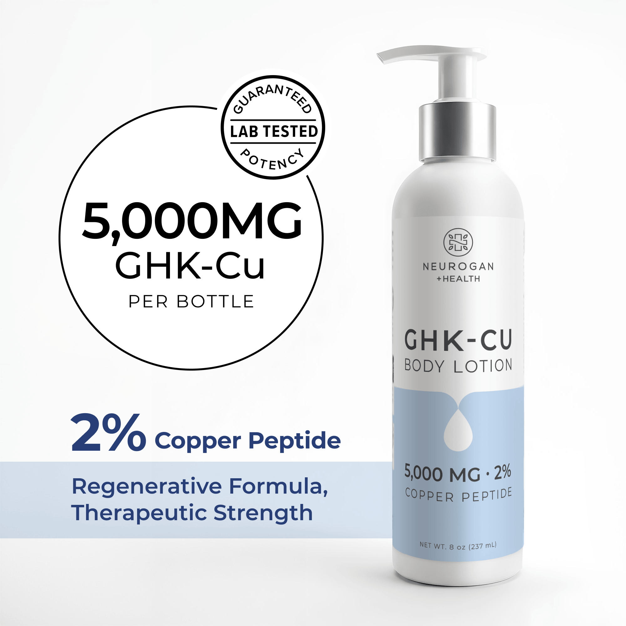 GHK-Cu Body Lotion 5000mg, Copper Peptide, 8oz GHK-Cu Body Lotion 5000mg, Copper Peptide, 8oz