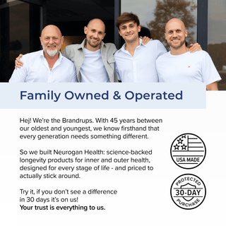 Family owned and operated Brandrups promoting neurohealth products for all generations.
