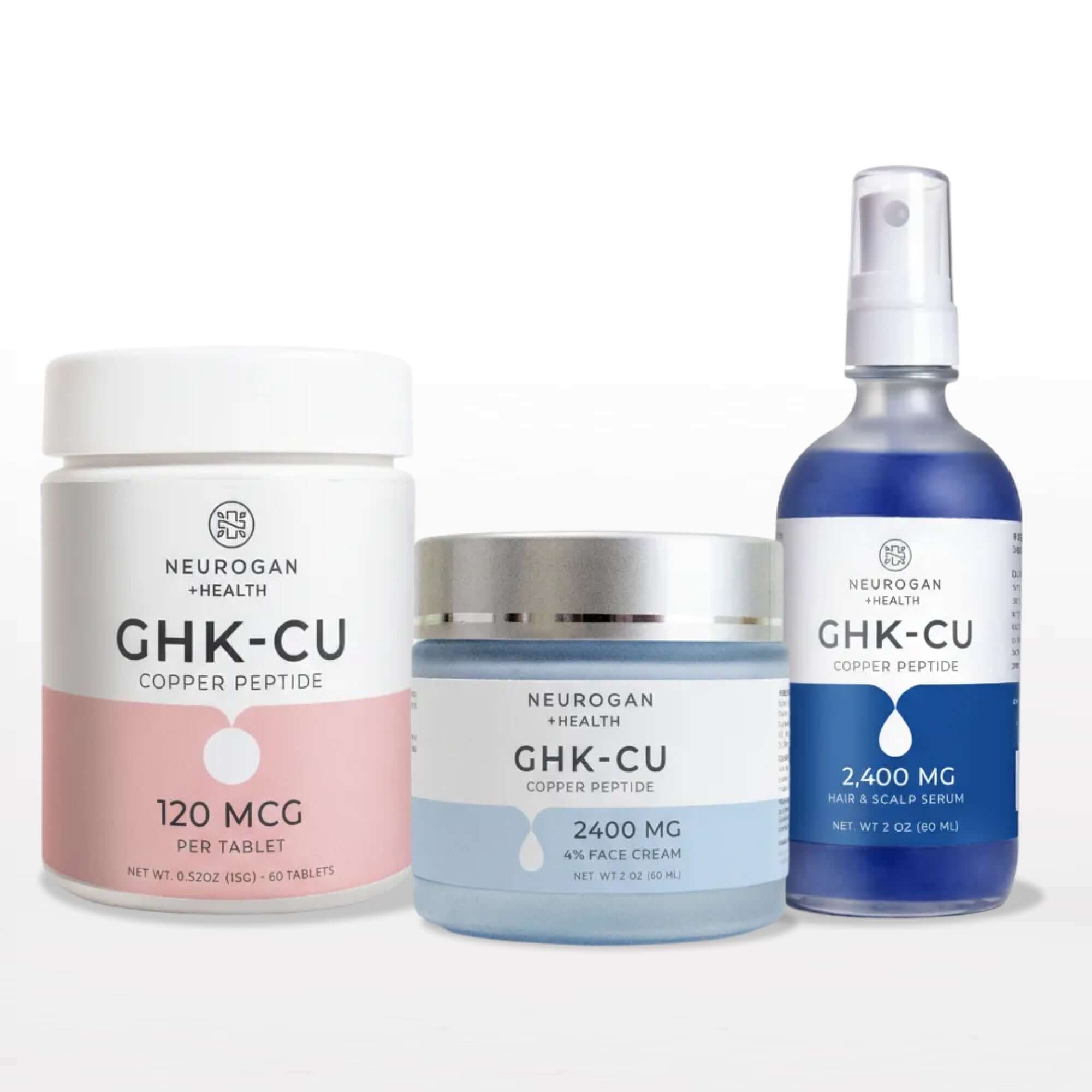 The Skin & Hair Stack | GHK-Cu Copper Peptide Bundle | Neurogan The Skin & Hair Stack | GHK-Cu Copper Peptide Bundle | Neurogan