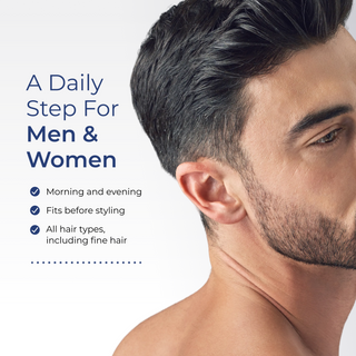 Hydrating Scalp Serum for men and women, morning and evening, all hair types including fine hair.