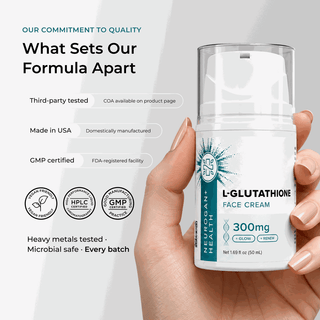 Neurogan L-Glutathione Face Cream, third-party lab tested for quality and purity
