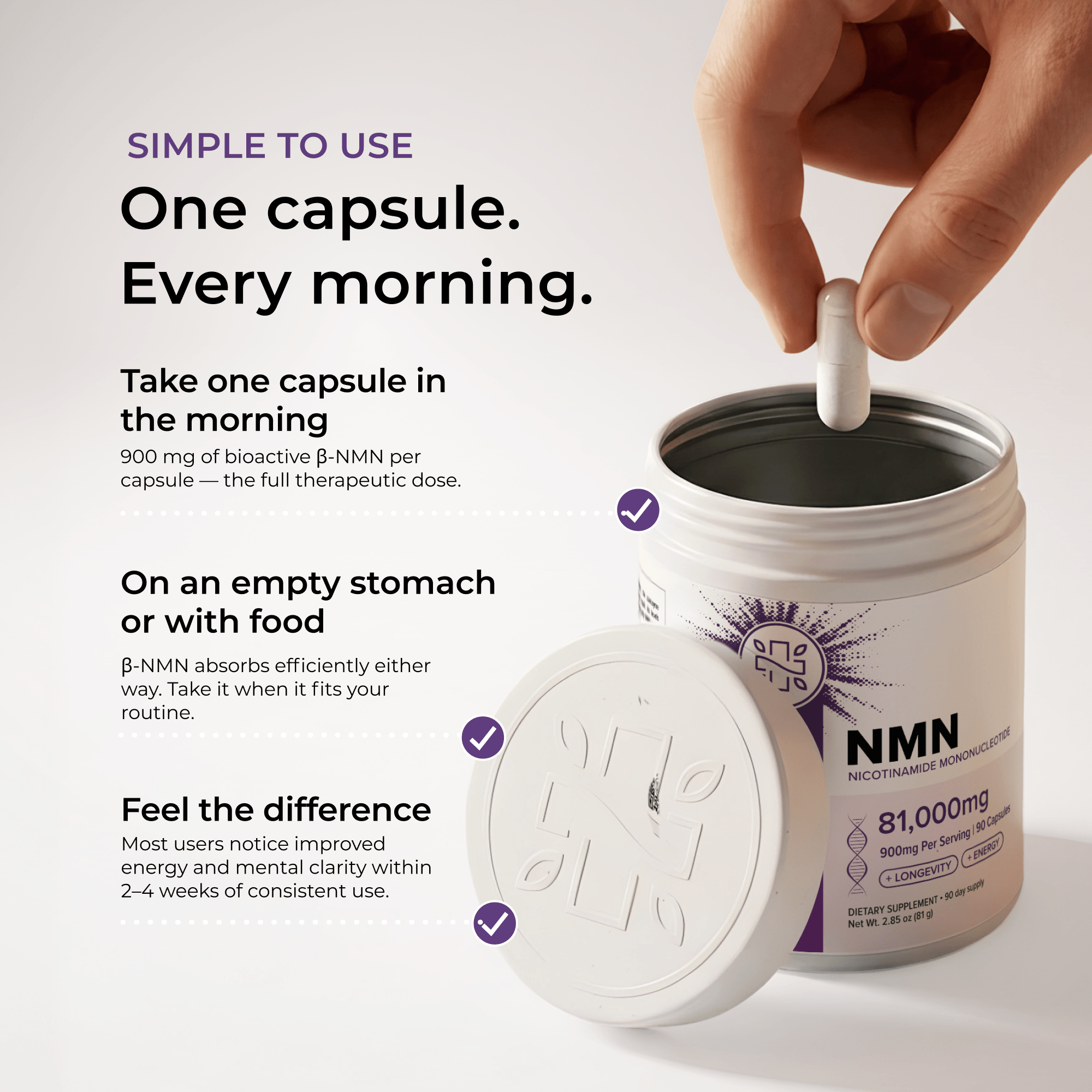 NMN Capsules 900mg, 90 Count | Neurogan Health NMN Capsules 900mg, 90 Count | Neurogan Health