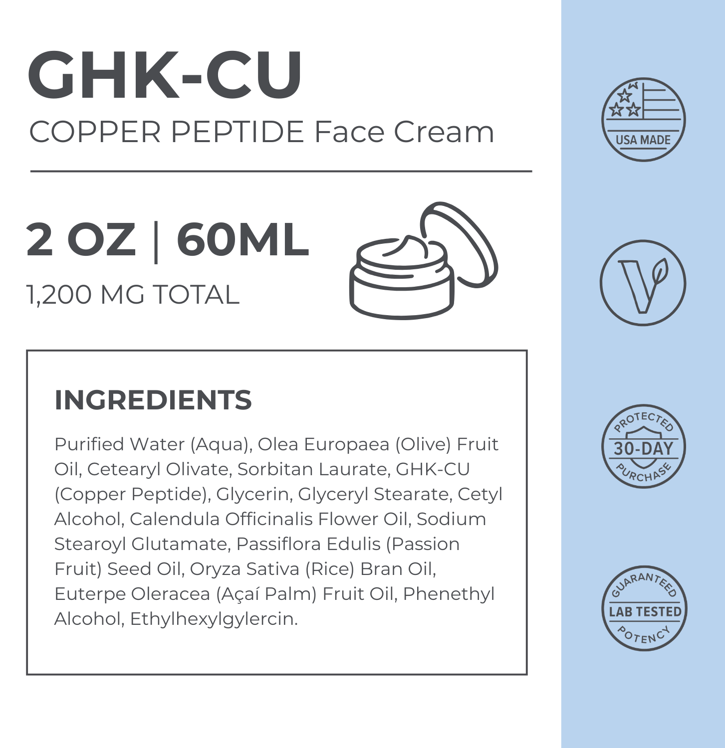 GHK-Cu Copper Peptide Face Cream GHK-Cu Copper Peptide Face Cream