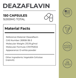 Deazaflavin Capsules material facts, ingredients