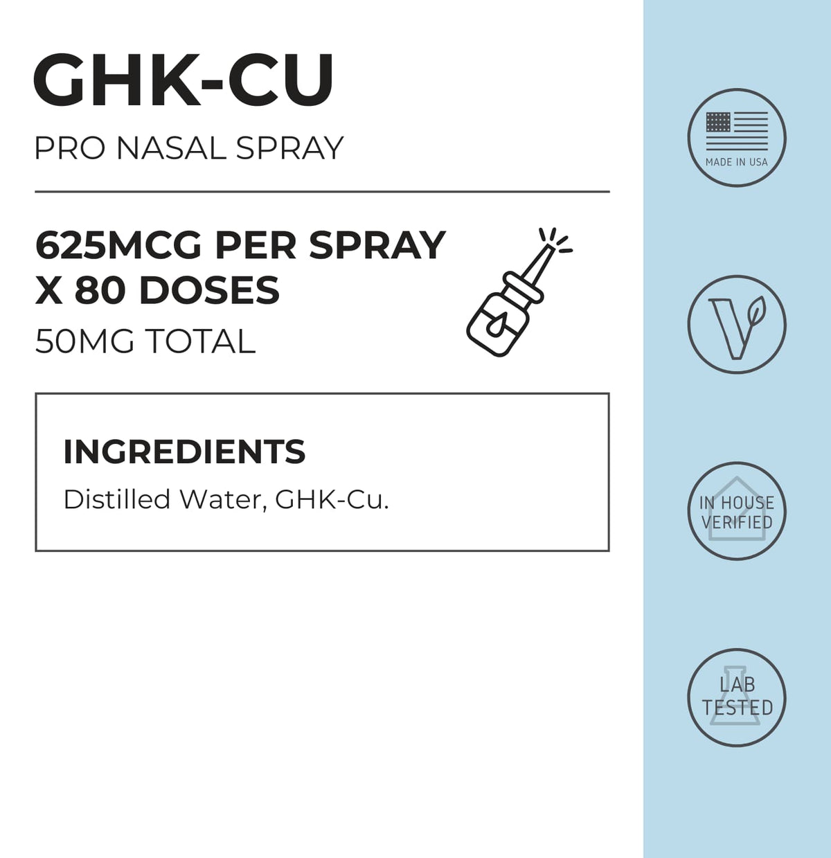 ghk cu nasal spray dosage GHK-Cu Nasal Spray 50mg