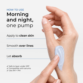 How to use Syn-Ake Peptide Face Cream: one pump morning and night on clean skin, smooth over expression lines, layers under SPF and makeup.